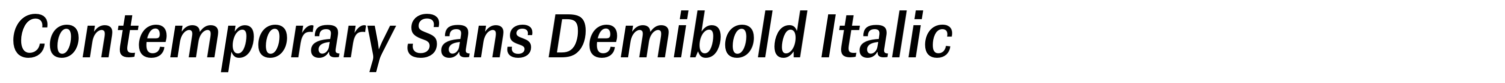 Contemporary Sans Demibold Italic